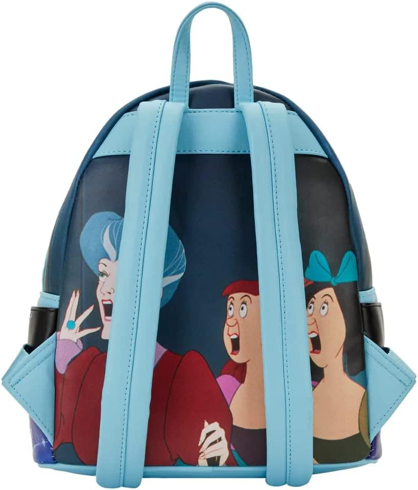 Alt View 1. LoungeFly - Disney Cinderella Princess Scenes Mini Backpack - Blue.