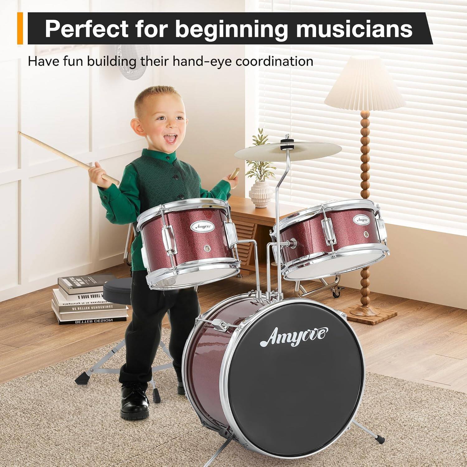 Perfect for beginning musicians  
Have fun building their hand-eye coordination
