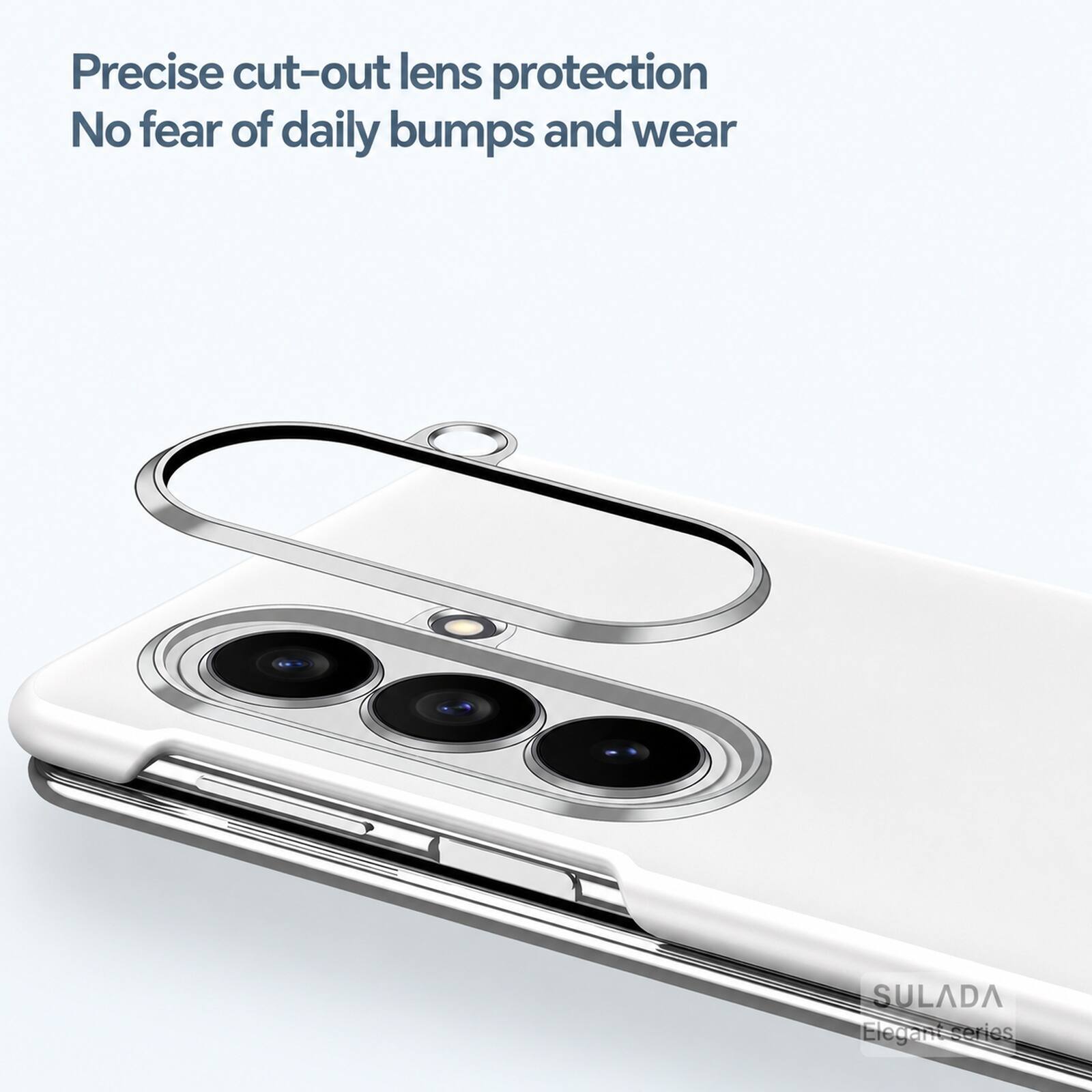 Precise cut-out lens protection  
No fear of daily bumps and wear  
SULADA Elegant series