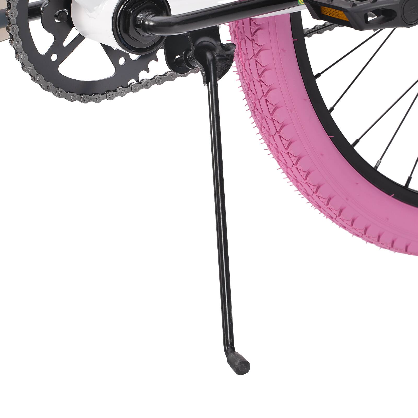 Alt View 4. JOYSTAR - JOYSTAR Brockway Freestyle Kids BMX Bike 24" Kids Bicycles for Ages 9-12, Girls Boys Beginner-Level Riders 2 Pegs, White - White.