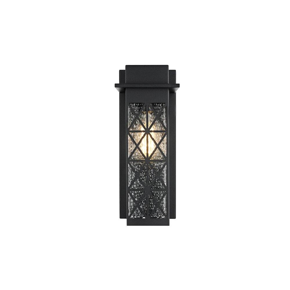 Back. Elegant Lighting - Wildey 7 inch Outdoor Pendant in Black - Black.