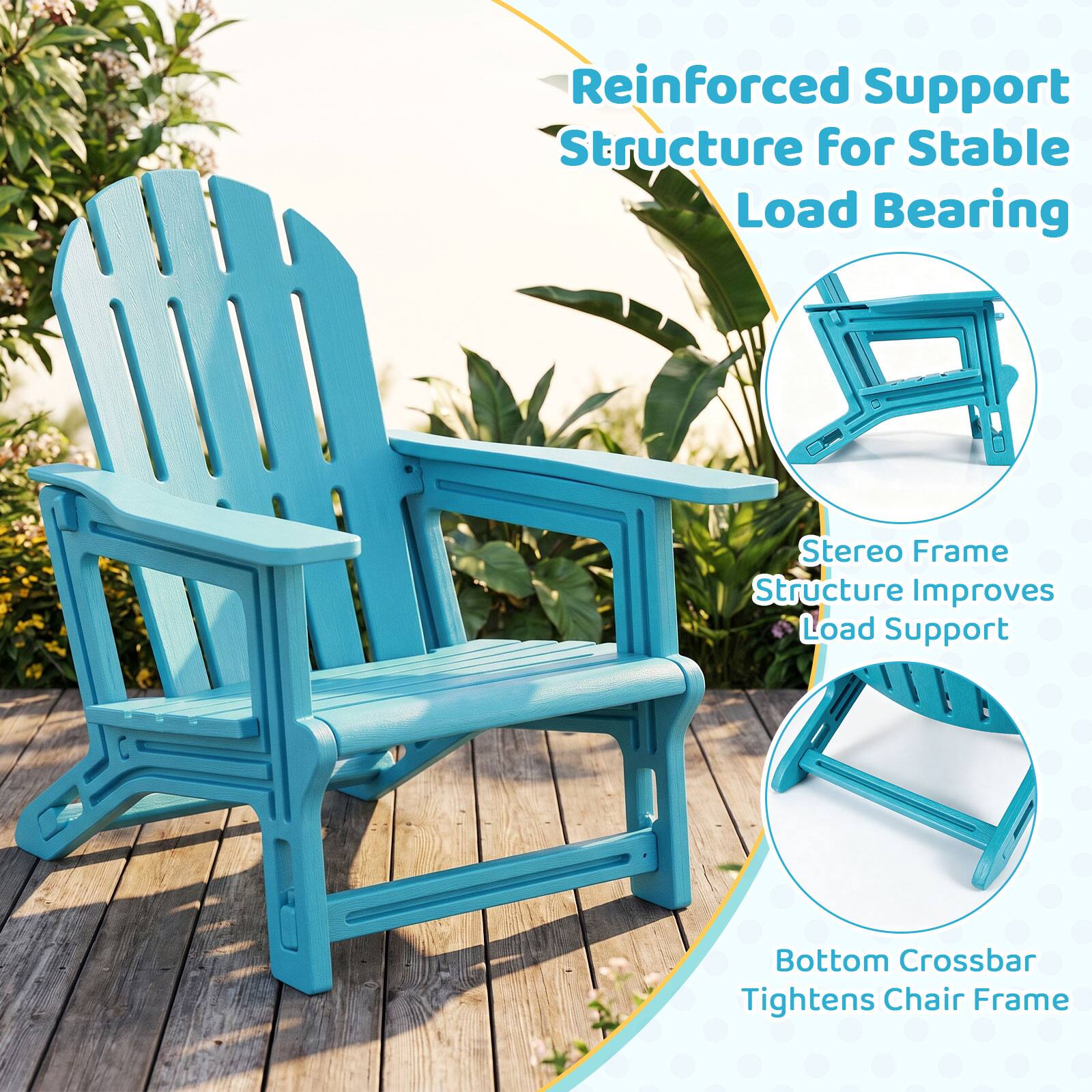 Reinforced Support Structure for Stable Load Bearing  
Stereo Frame Structure Improves Load Support  
Bottom Crossbar Tightens Chair Frame