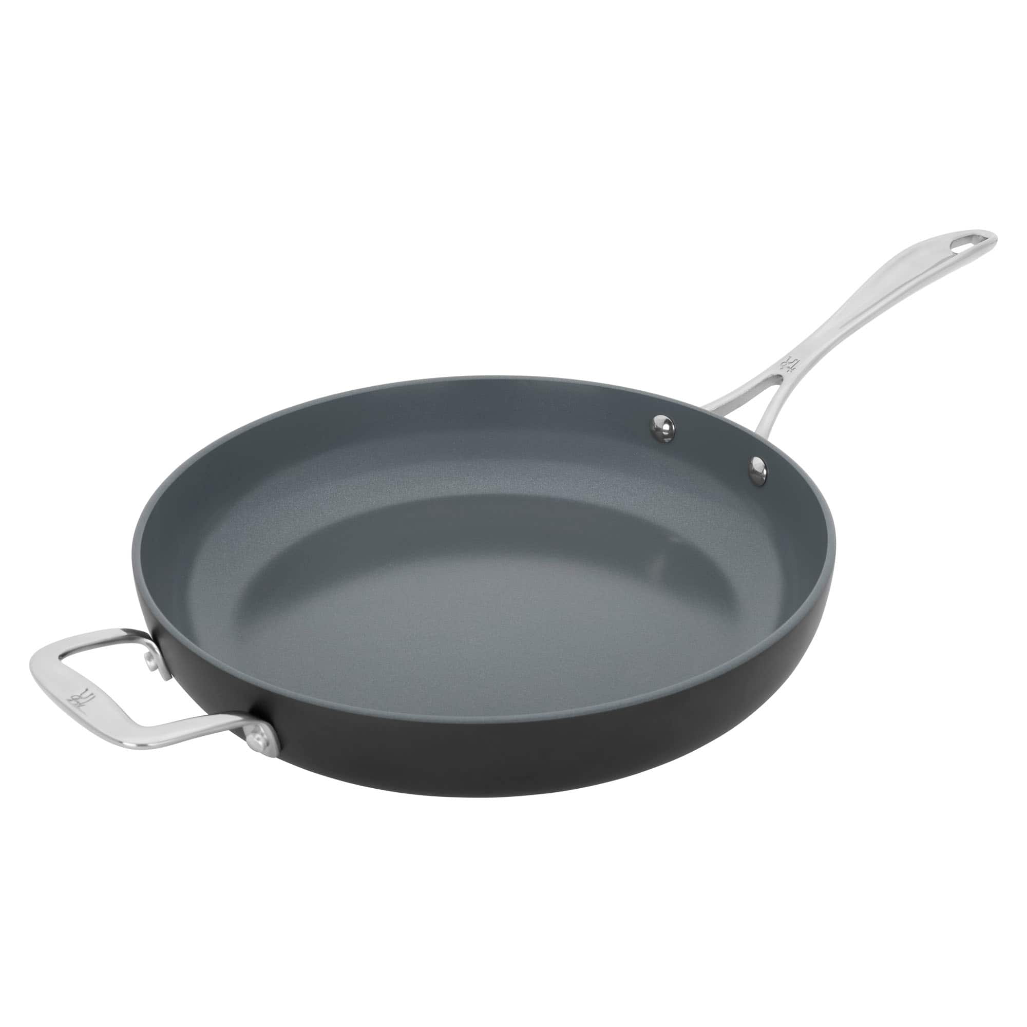 Henckels - Release 12-inch Aluminum Ceramic Nonstick Fry Pan with helper handle - Black