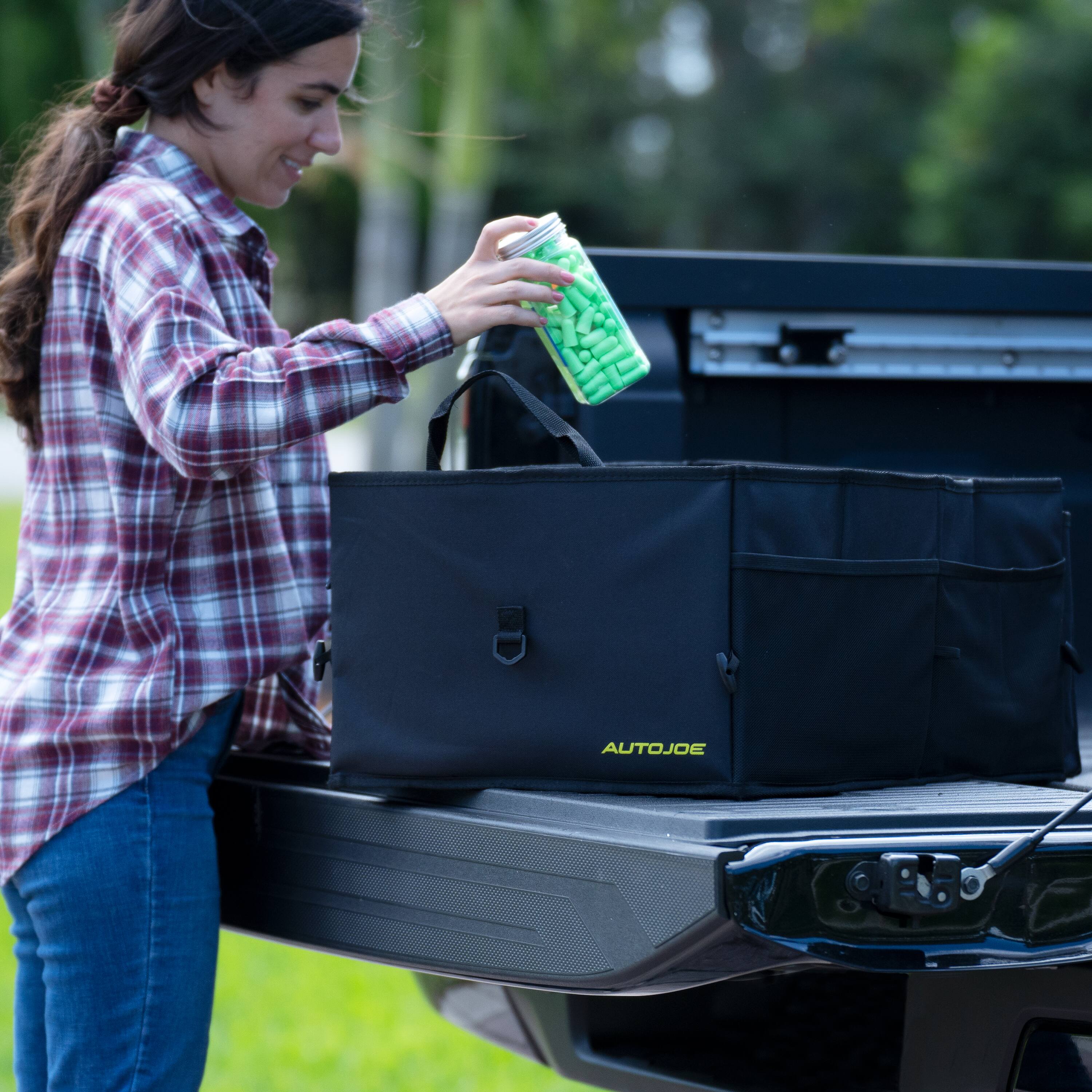 Alt View 13. Sun Joe - Collapsible Auto Storage Organizer - Black.