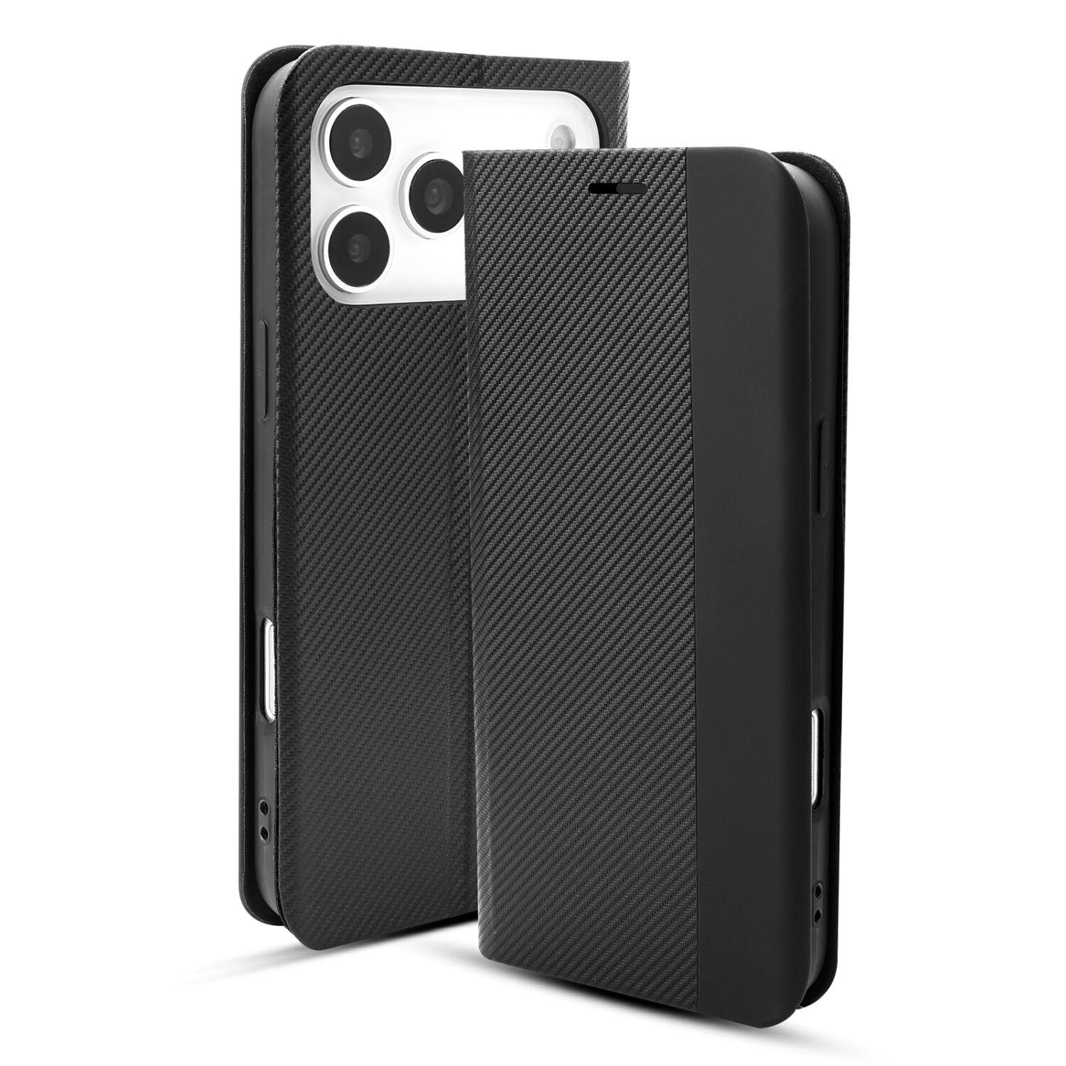 Front. Mybat Pro - MyBat Pro Executive Series Wallet Case for Apple iPhone 17 Pro - Black - Black.