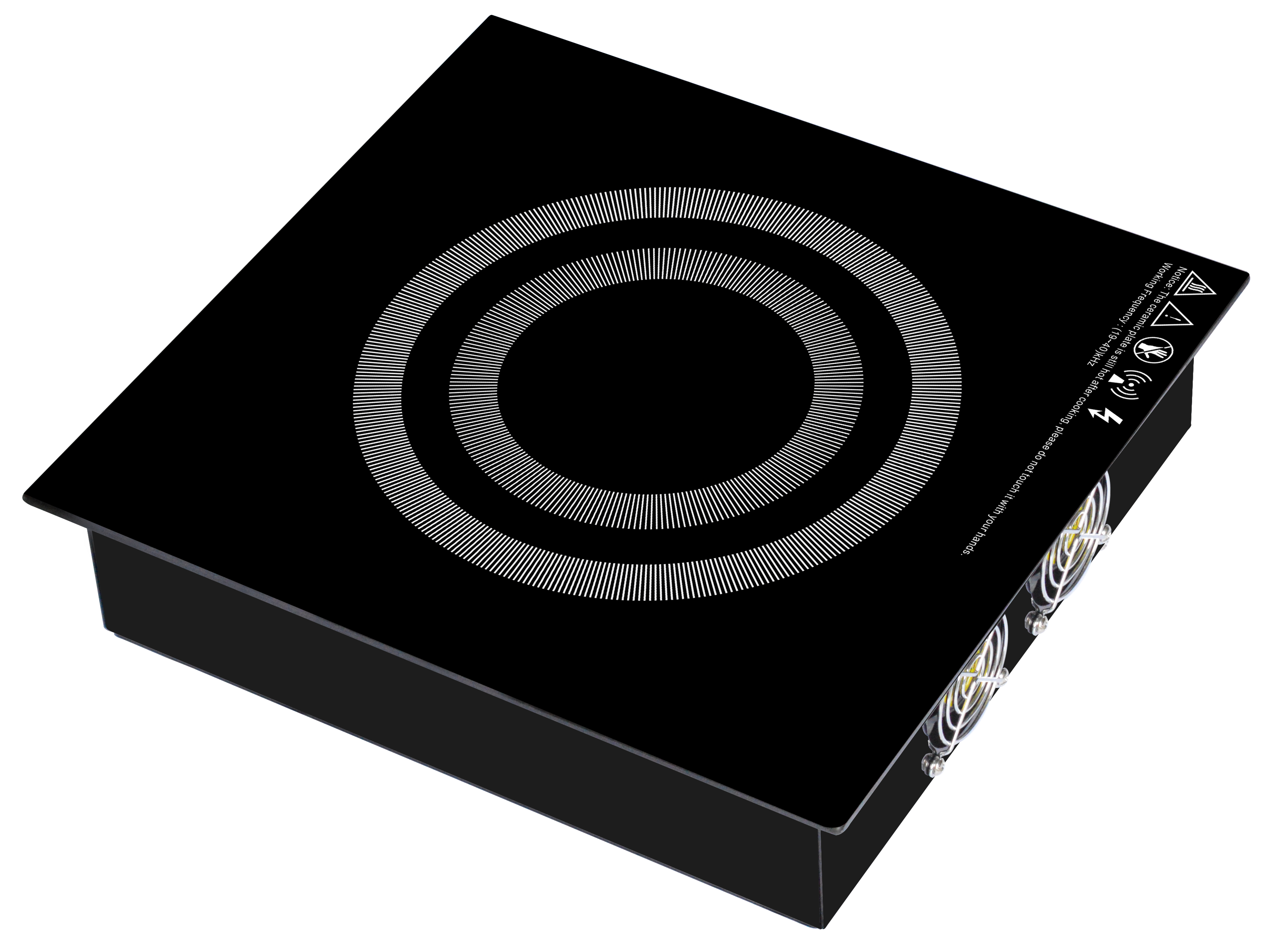 Notice: The frequency ceramic plate 40%Hz is hot. Do not touch it with your hands.