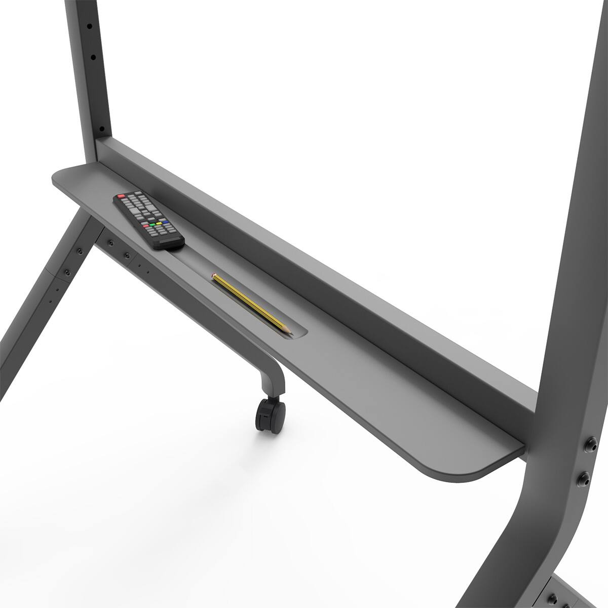 Alt View 9. Kanto - Heavy Duty Height Adjustable Rolling TV Stand for 55" - 100" Screens - Black.