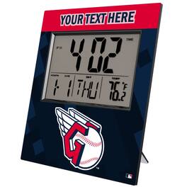 Keyscaper - Cleveland Guardians Personalized Digital Desk Clock - Multicolor