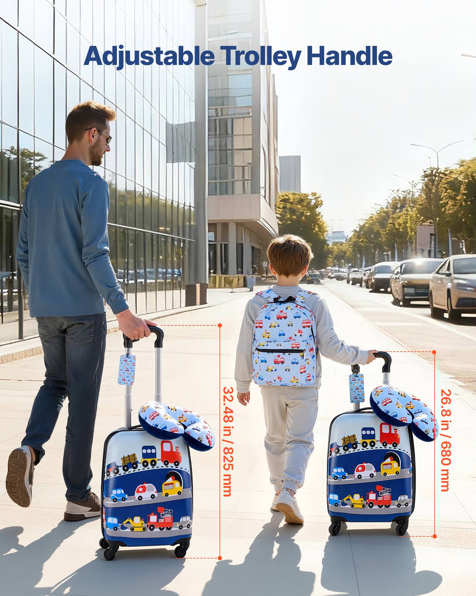 Adjustable Trolley Handle

- D 32.48 in / 825 mm
- D 26.8 in / 680 mm