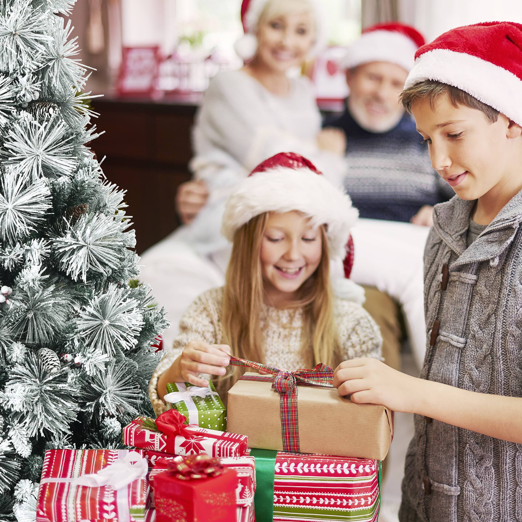 Alt View 11. Costway - 8ft Snow Flocked Christmas Tree Glitter Tips w/ Pine Cone & Red Berries - Green/White.