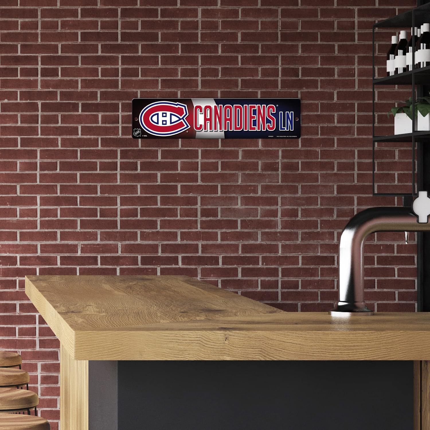 Alt View 3. Rico Industries - Montreal Canadiens NHL Hockey 16" Street Sign Fan Wall Decor - Multi.