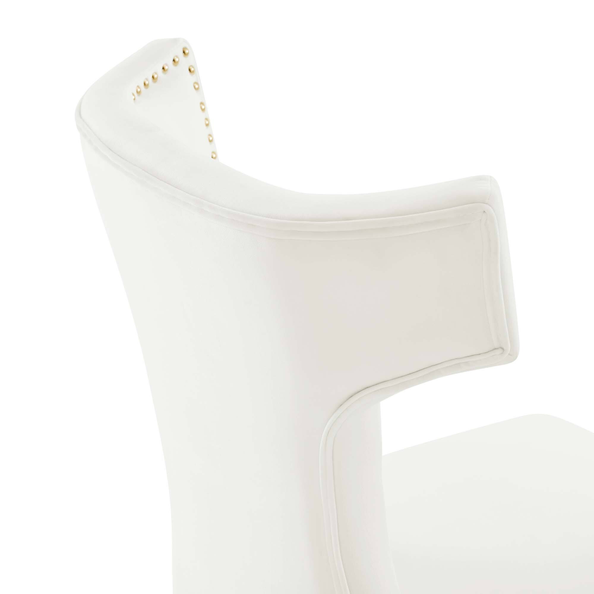 Alt View 5. Modway - Curve Performance Velvet Dining Chairs Set of 2 by Modway - White.