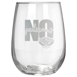 Great American Products - New Orleans Pelicans Etched 17oz. City Stemless Wine Glass - Multicolor