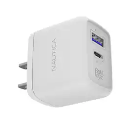 Nautica - CH130 Charger - Fast Charging 30W PD USB-C / USB-A QC3.0 Dual Port Wall Charger for iPhone 16/15, Galaxy, Pixel - White