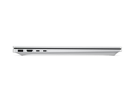 Alt View 3. HP - HP OmniBook X Laptop Computer 17.3" FHD Touch Screen Intel Core Ultra 7 16 GB - Glacier silver aluminum.
