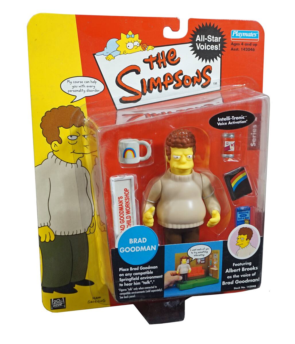 Hasbro - The Simpsons Celebrity Voices Interactive Figures - Al Brooks as Brad Goodman - Works with Interactive Environments - Multi