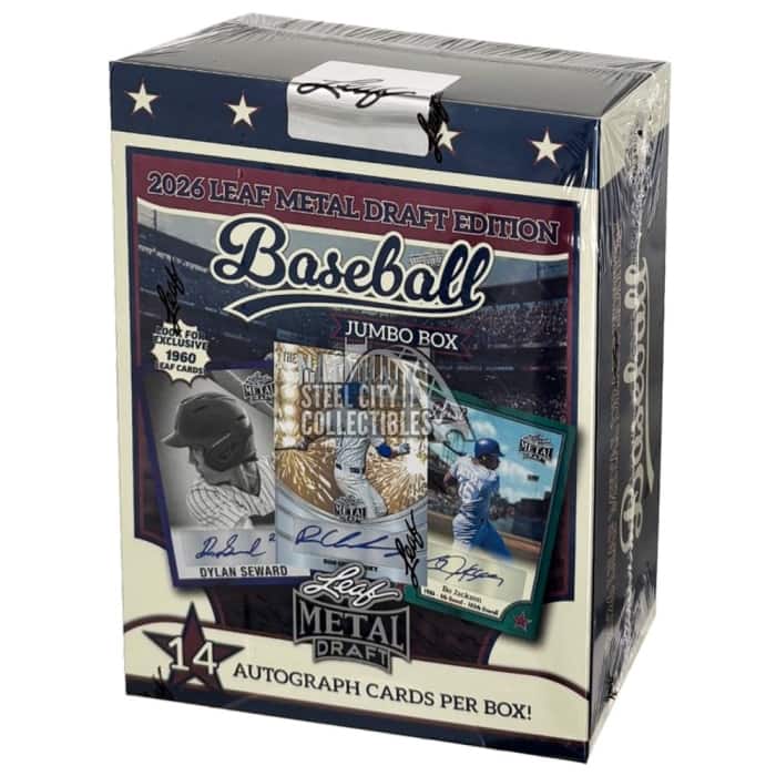2026 Leaf Metal Draft Baseball Mega Jumbo Box price history on PriceWatchPro