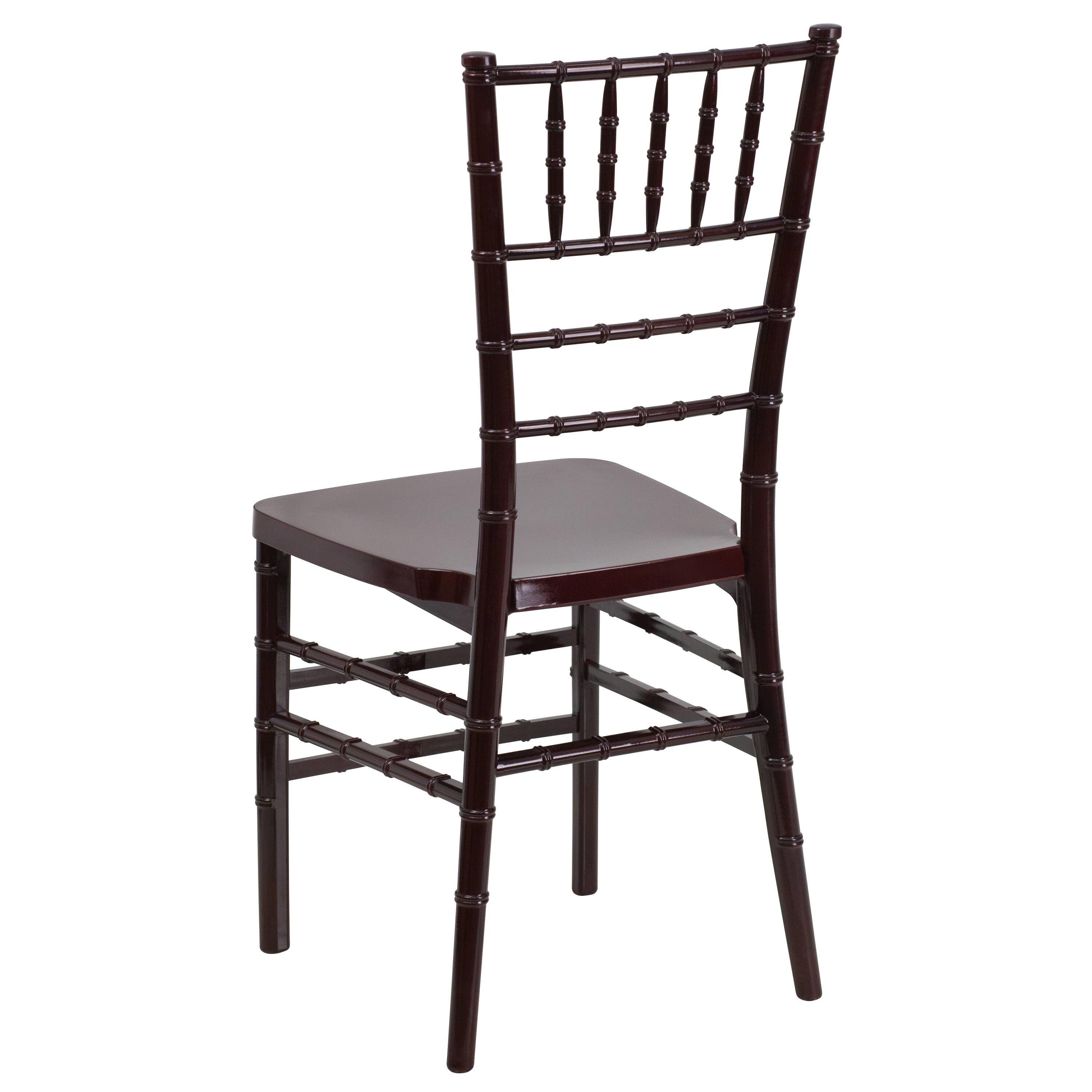 Alt View 5. Emma + Oliver - Wedding & Event Resin Stacking Chiavari Dining Chair - Mahogany.
