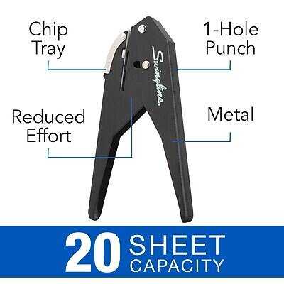 Chip Tray  
1-Hole Punch  
Reduced Effort  
Metal  
20 Sheet Capacity