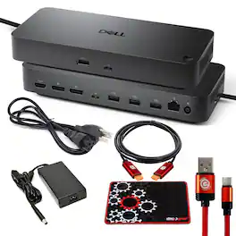 Dell - Pro Smart Dock SD25 Bundle with 6ft Type-C Cable, 6ft HDMI, Mouse Pad (Med Size)