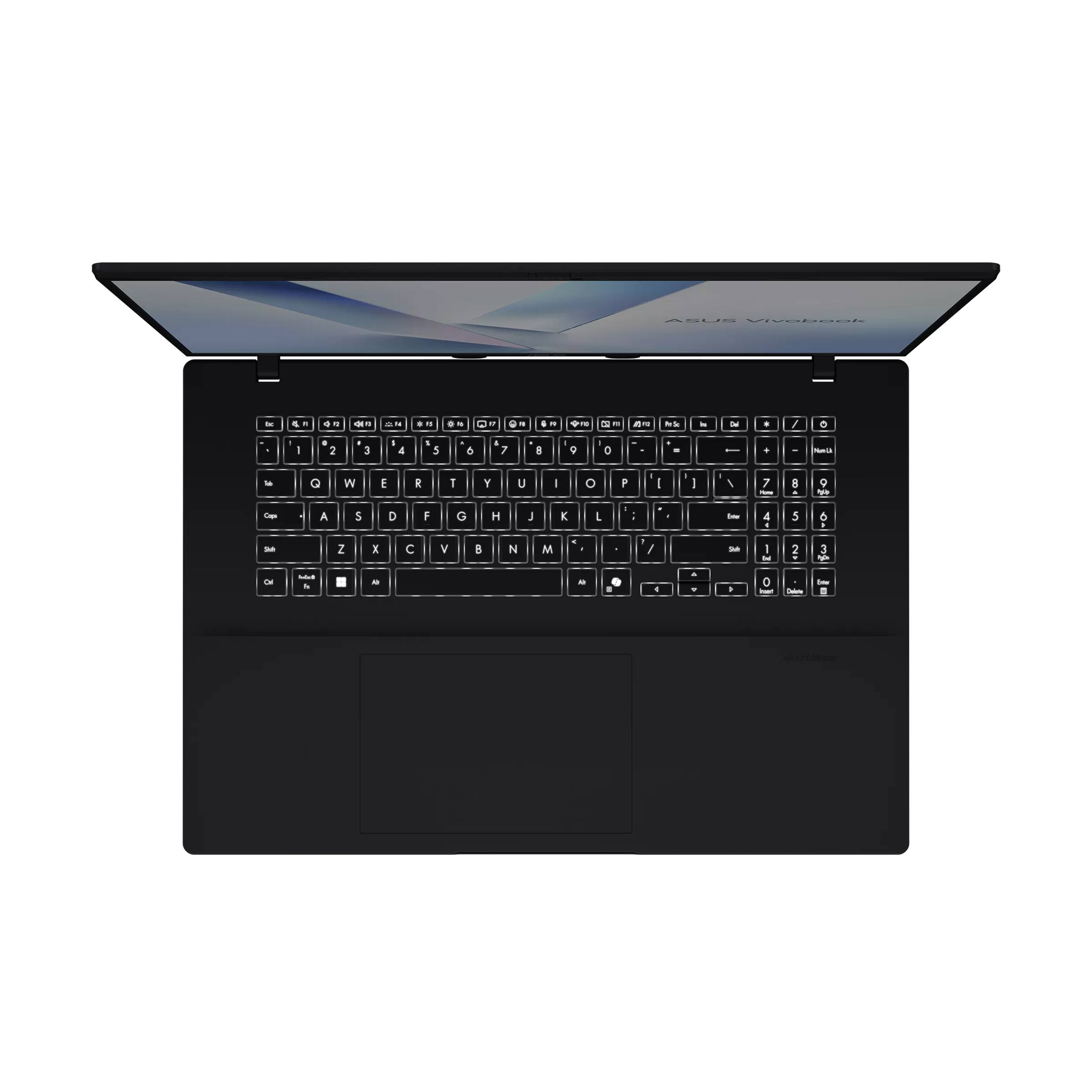 Angle. ASUS - ASUS Vivobook 18" WUXGA Laptop,Ryzen 7 260,48GB RAM,2TB SSD+1TB Dock,AMD Radeon GPU,Backlit,Copilot+PC,Win 11,Blue - Blue.