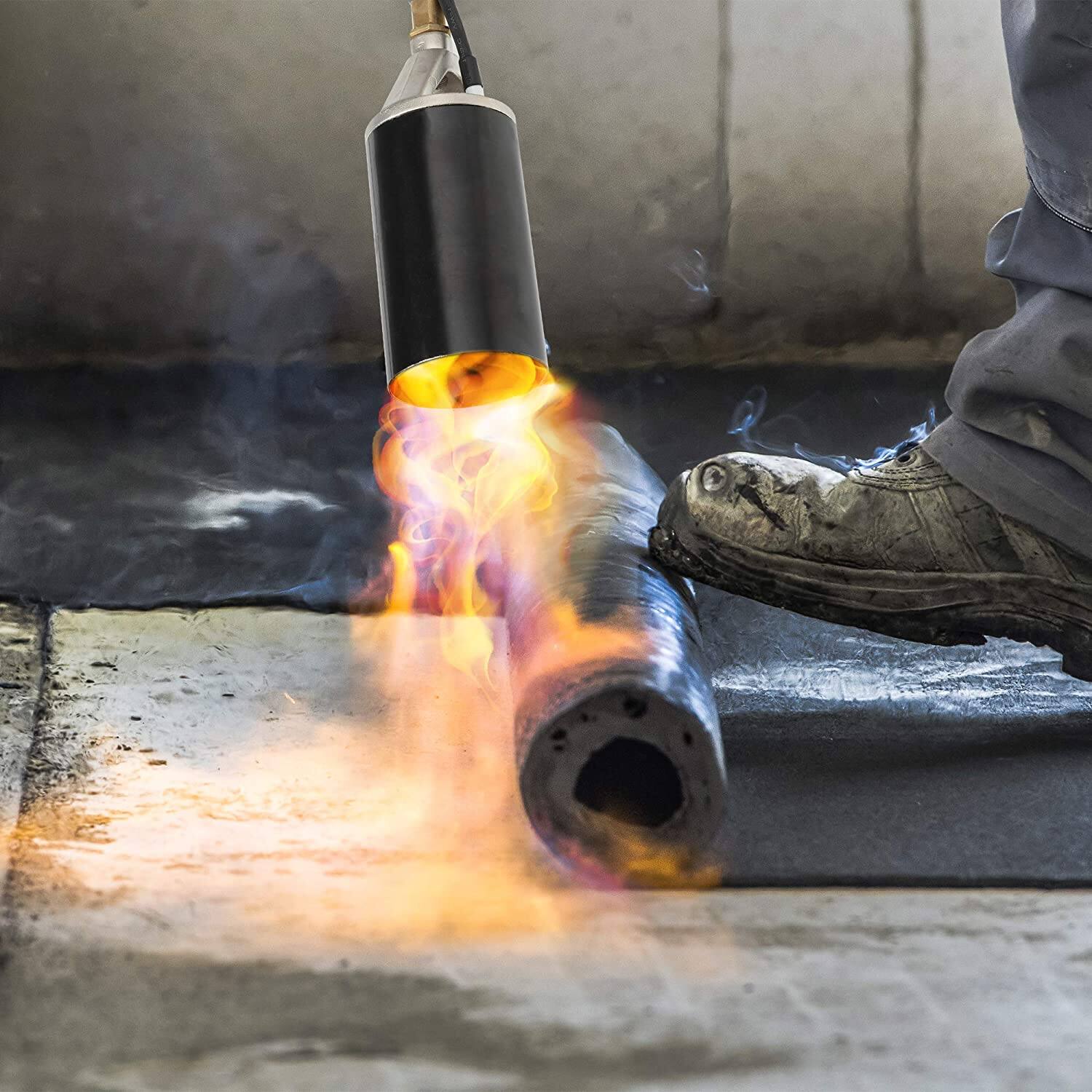 Alt View 8. Ivation - 340,000 BTU Propane Torch – Heavy-Duty Weed Burner w/ Ignitor, 12' Hose, Adjustable Flame Control - Grey.