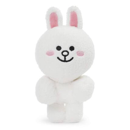 Front. Enesco - Line Friends Cony 6 Inch Dangler Plush - White.