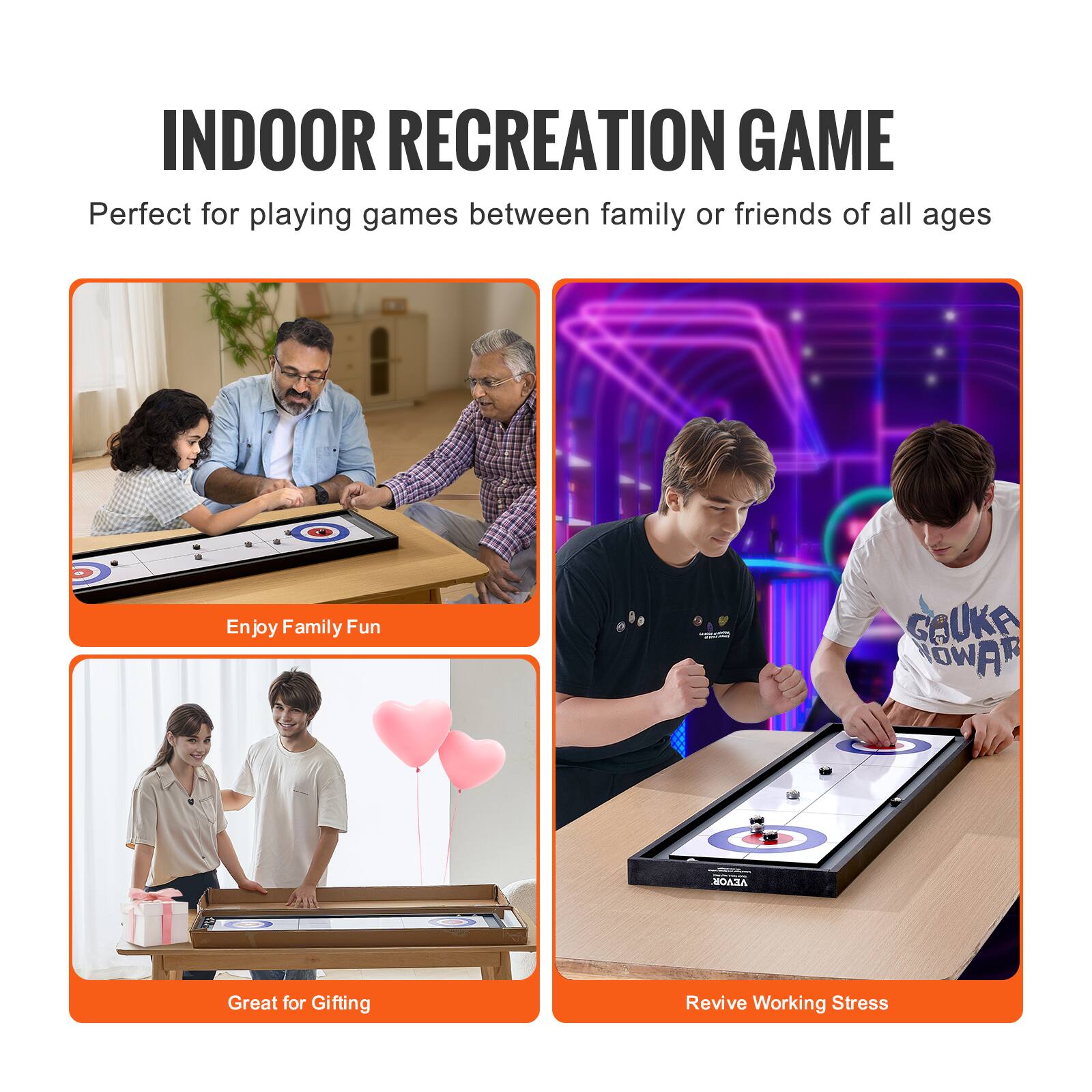 INDOOR RECREATION GAME
Perfect for playing games between family or friends of all ages

Enjoy Family Fun
Great for Gifting
Revive Working Stress