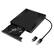 Front. Topteng - Type-C & USB 3.0 External DVD Drive - Slim Portable CD/DVD Burner, Plug & Play for Mac & Windows Laptop/PC - Black.