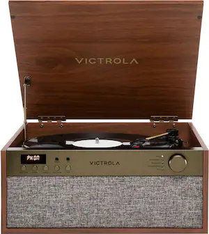 VICTROLA
VICTROLA
PHON
vinyl
vinylstream
bluetooth
compact disc
aux
phones
aux
play/pause
previous
repeat
next