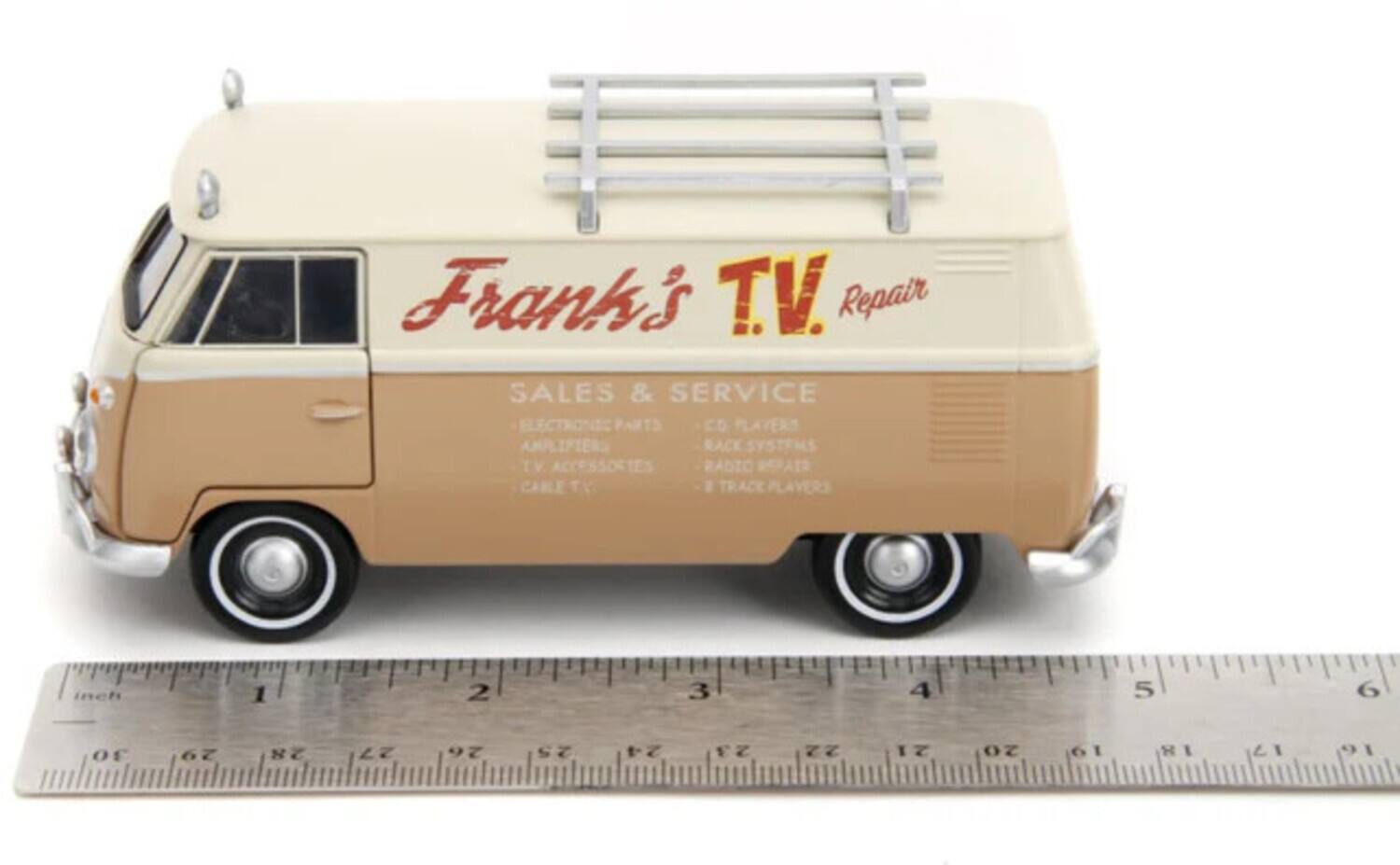 Frank's TV Repair  
SALES & SERVICE  
ELECTRONIC PARTS  
CD PLAYERS  
AMPLIFIERS  
TV ACCESSORIES  
RADIO PATR  
CABLE TV  
RACK SYSTEMS  
8 TRACK PLAYERS  

1 inch  
1 2 3 4 5 6  
29 28 27 26 25 24  
EZ 22 17 20 61  
HI 1 91
