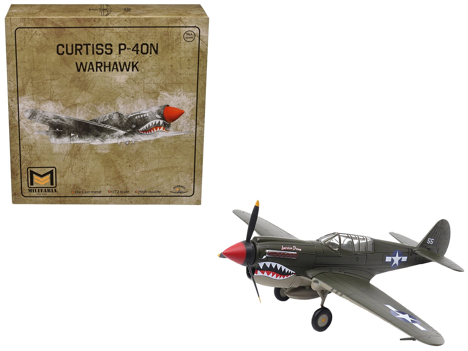 Curtiss P-40N Warhawk Fighter Aircraft United States Army Air Forces 1/72 Diecast Model by Militaria Die Cast price history on PriceWatchPro