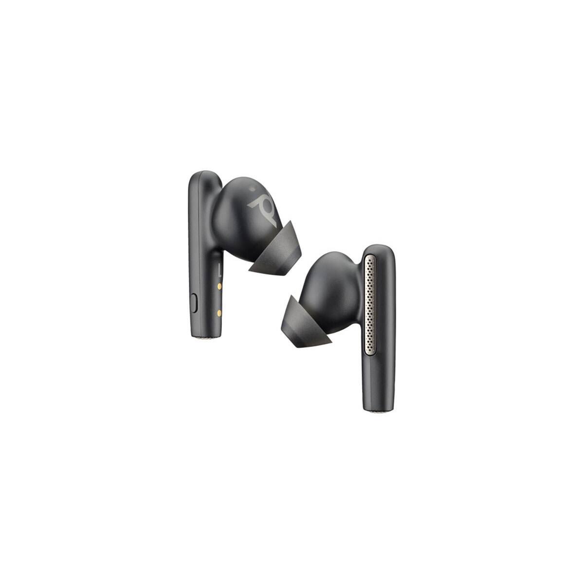 Alt View 4. HP - HP Poly Voyager Free 60+ UC True Wireless Active Noise Canceling Earbuds, Zoom Certified, Carbon Black - Black.