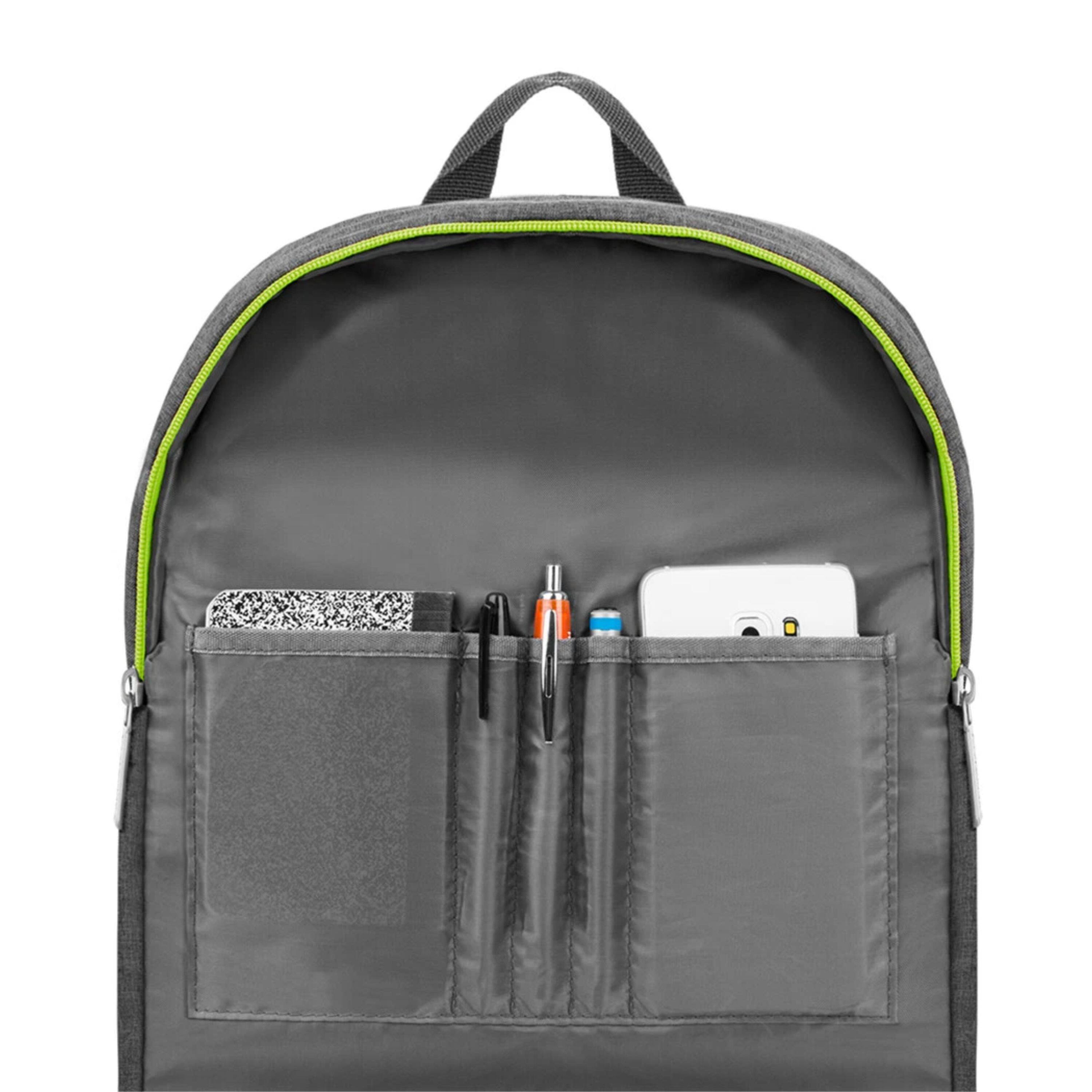 Alt View 2. Kitcheniva - Laptop Backpack School Bag For 15" Laptop - Green.