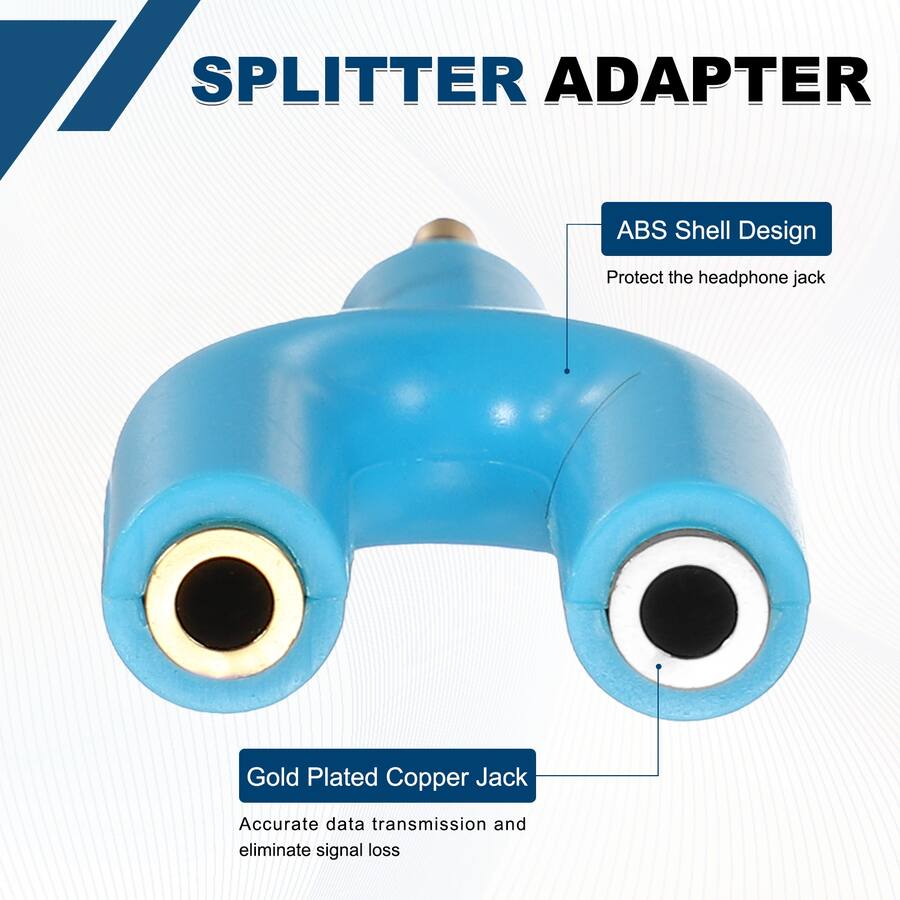 Splinter For Computer Unique Bargains 2pcs Headset Mic Splitter Adapter, 3.5mm Male to Dual ...