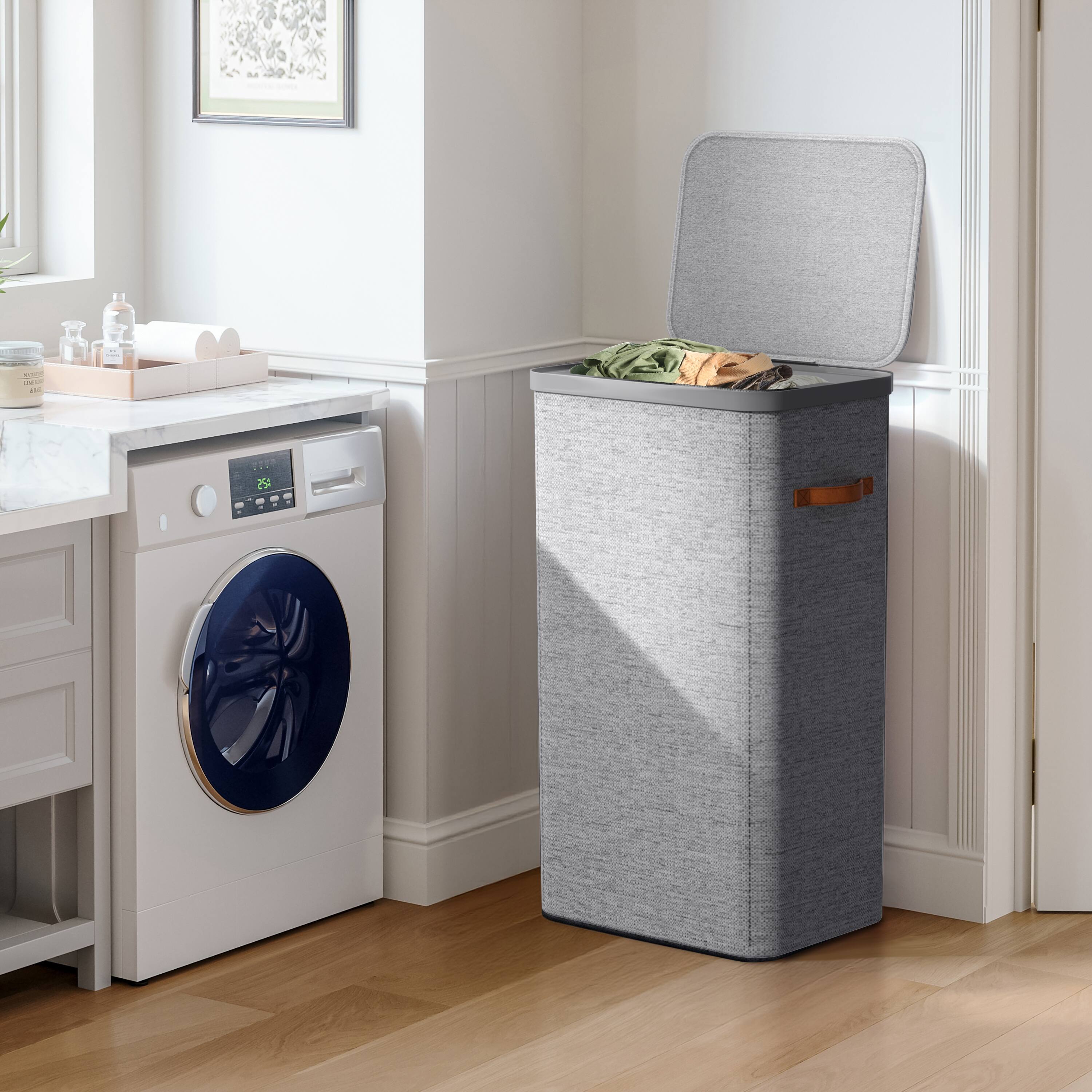 Alt View 1. Sorbus - Sorbus Fabric Laundry Hamper, Collapsible 1-Compartment Laundry Basket with Removable Laundry Bag - Gray.
