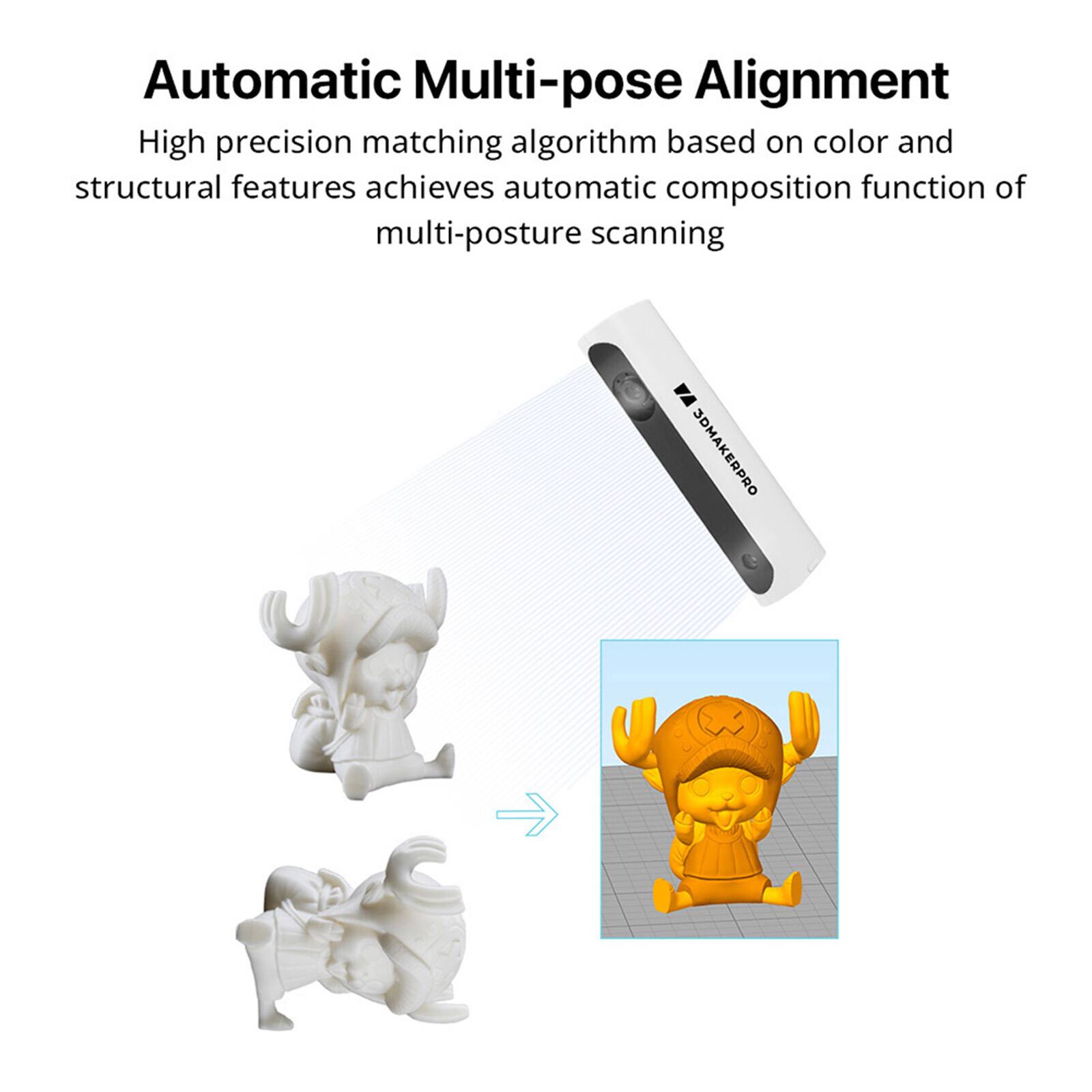 Automatic Multi-pose Alignment: High precision matching algorithm based on color and structural features achieves automatic composition function of multi-posture scanning.