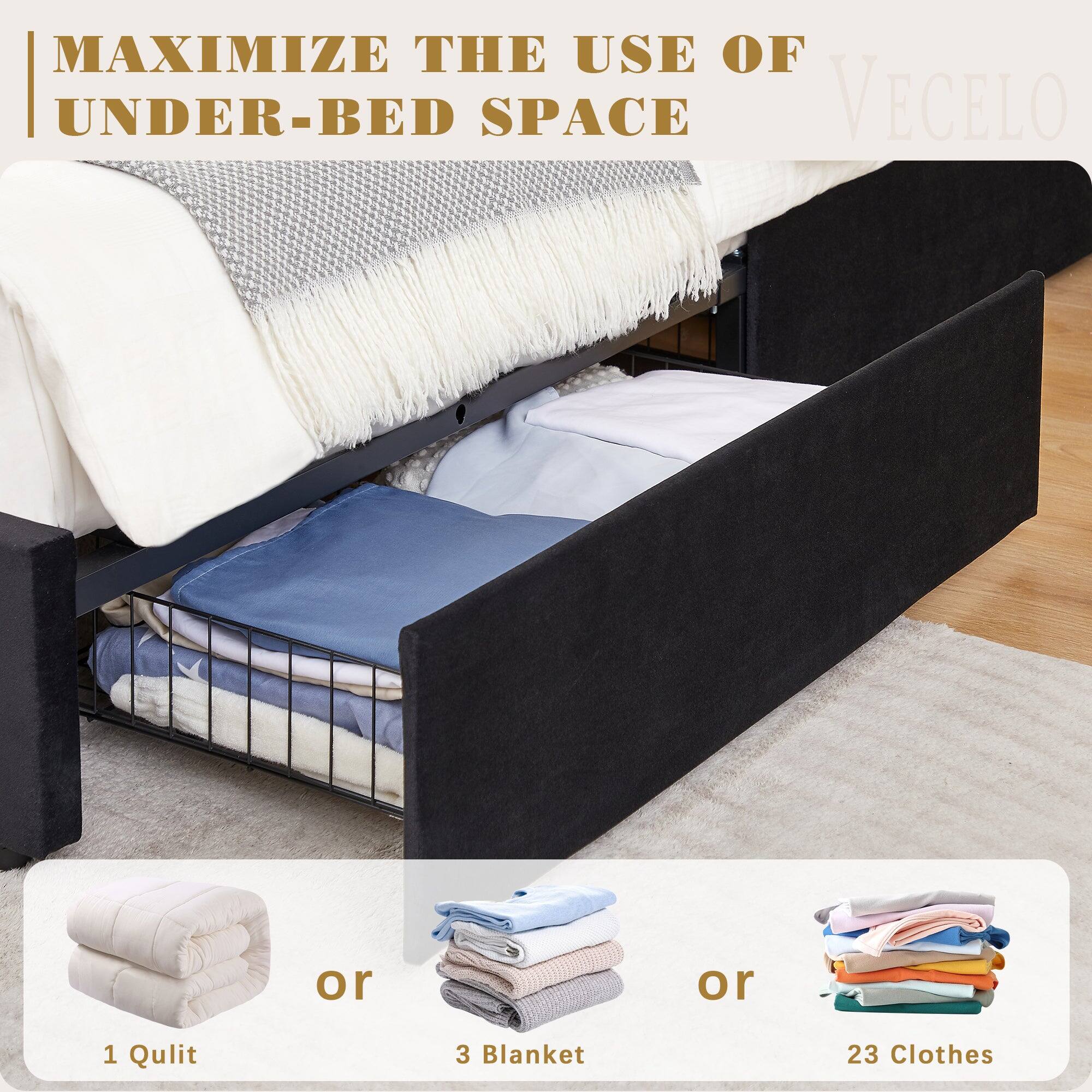 MAXIMIZE THE USE OF UNDER-BED SPACE

1 Quilt or 3 Blanket or 23 Clothes