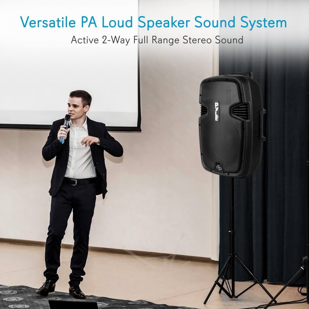 Versatile PA Loud Speaker Sound System  
Active 2-Way Full Range Stereo Sound