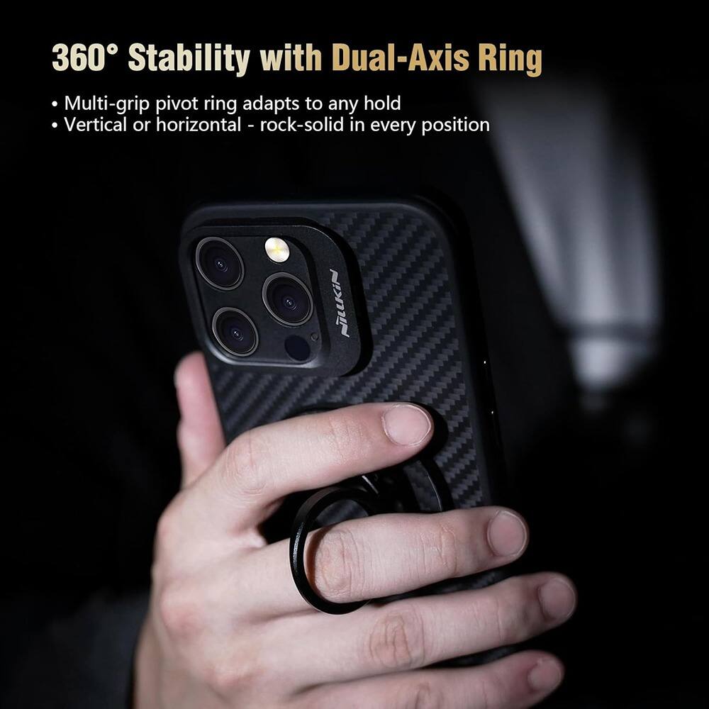 Alt View 3. PARKER SLATER - Magnetic Phone Ring Holder – Aluminum, Black, Kickstand - Black.