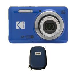Kodak - PIXPRO FZ55 Digital Camera with Zippered Hardshell Camera Case - Blue