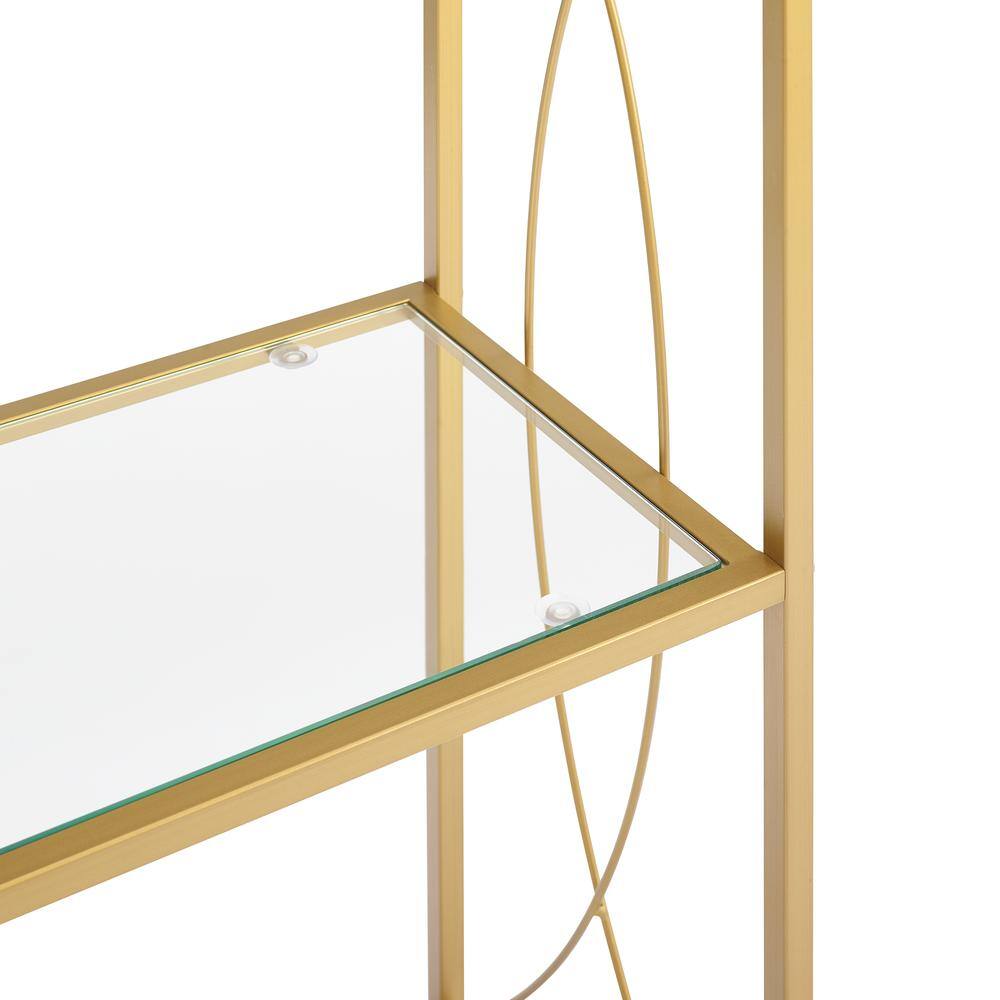 Left. Crosley Furniture - Helena Etagere Bookcase - Gold.
