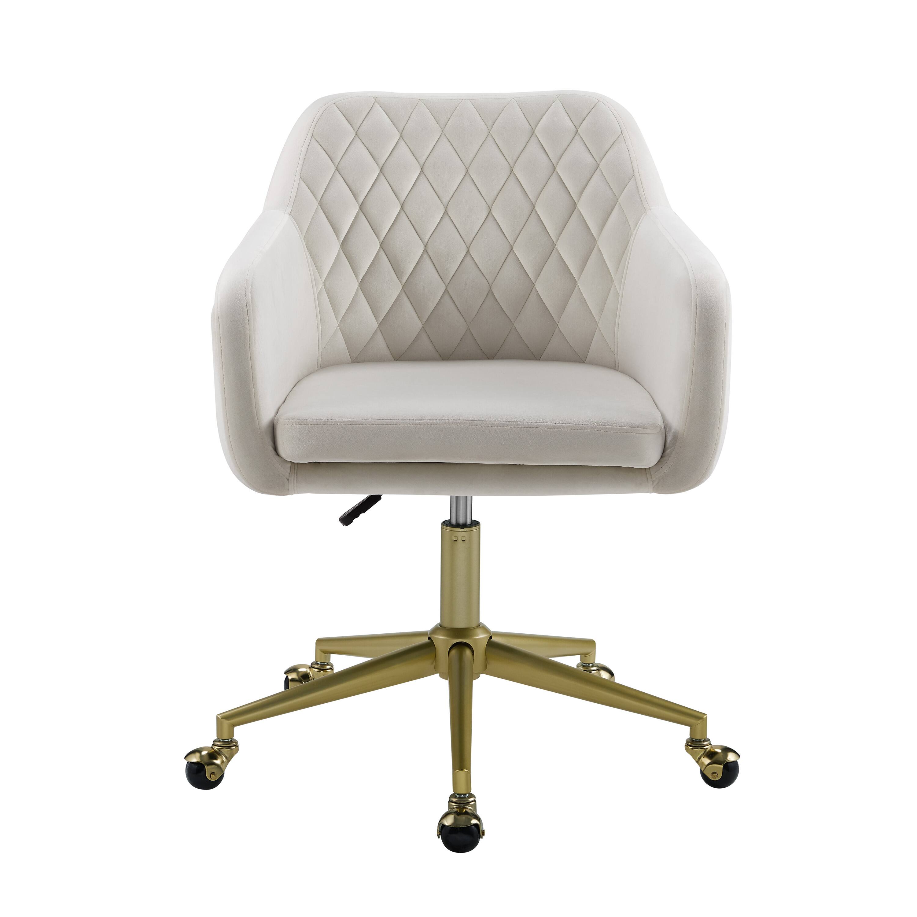 Linon Home Décor – Vernson Quilted Office Chair With Arms – Off-White Sansujyuku sansujyuku.com