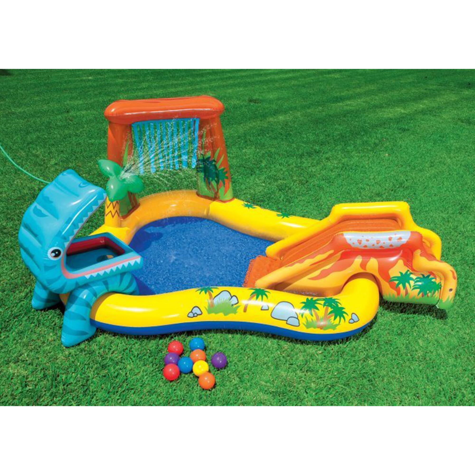 Alt View 7. Intex - Intex 8' x 6.25' x 43" Dinosaur Play Center w/ 5' x 48" Kids Swimming Pool.