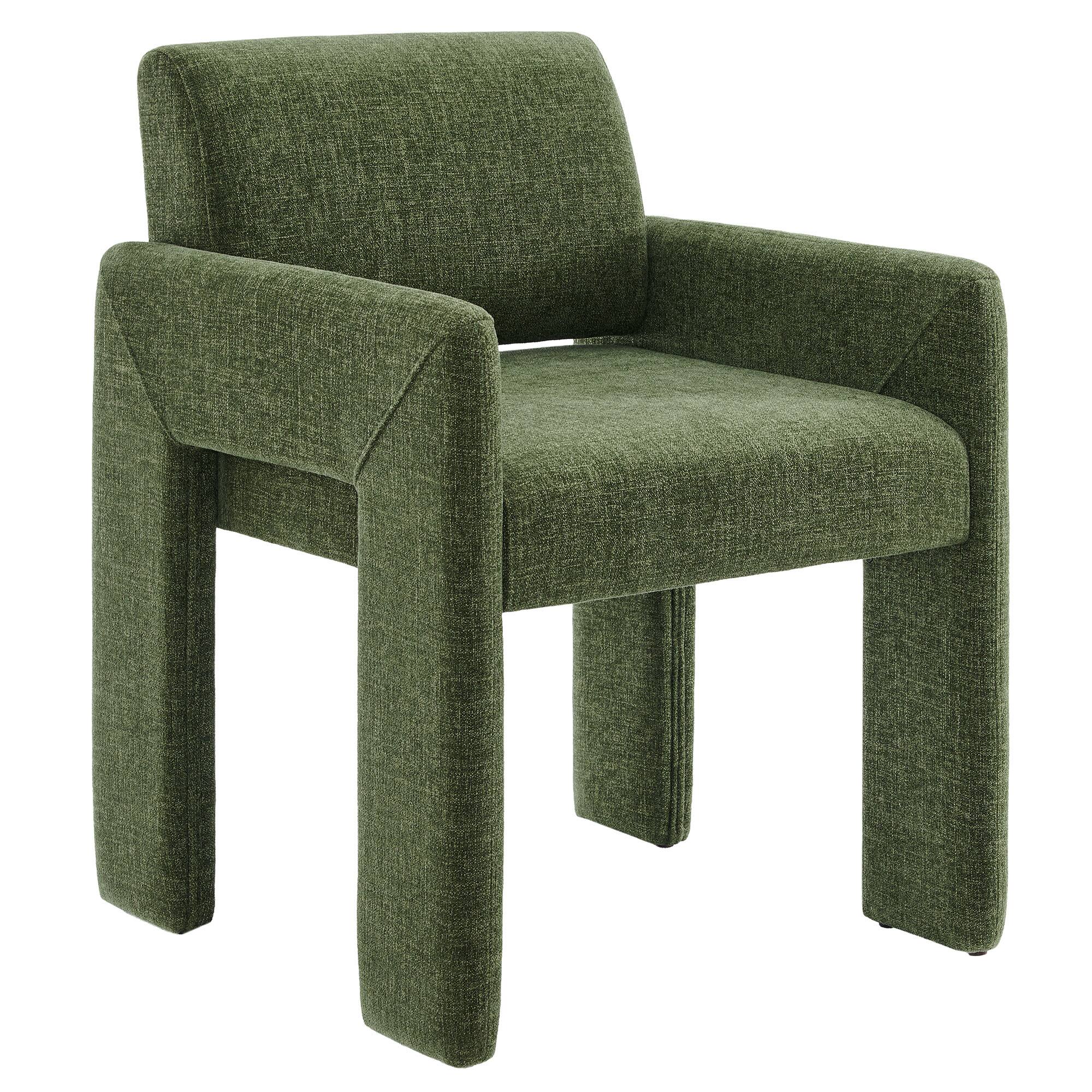Angle. Modway - Daven Upholstered Dining Chair by Modway - Foliage.