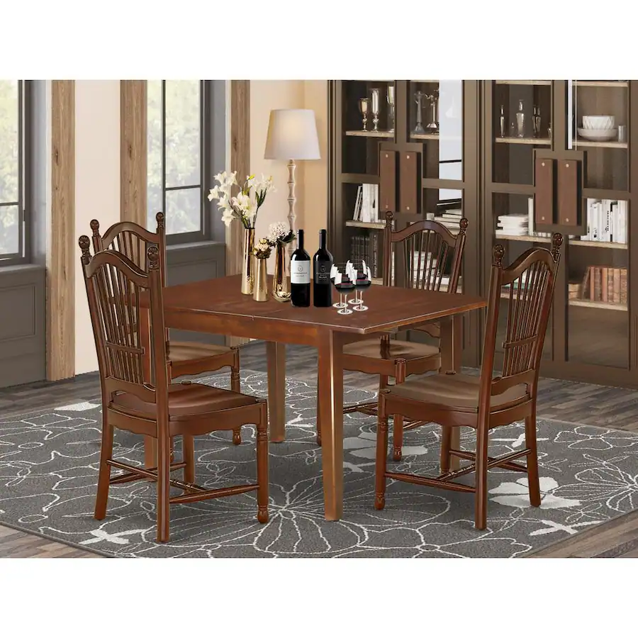 Contrast Color Chairs East West Furniture Dining Room Set Mahogany - Best Buy