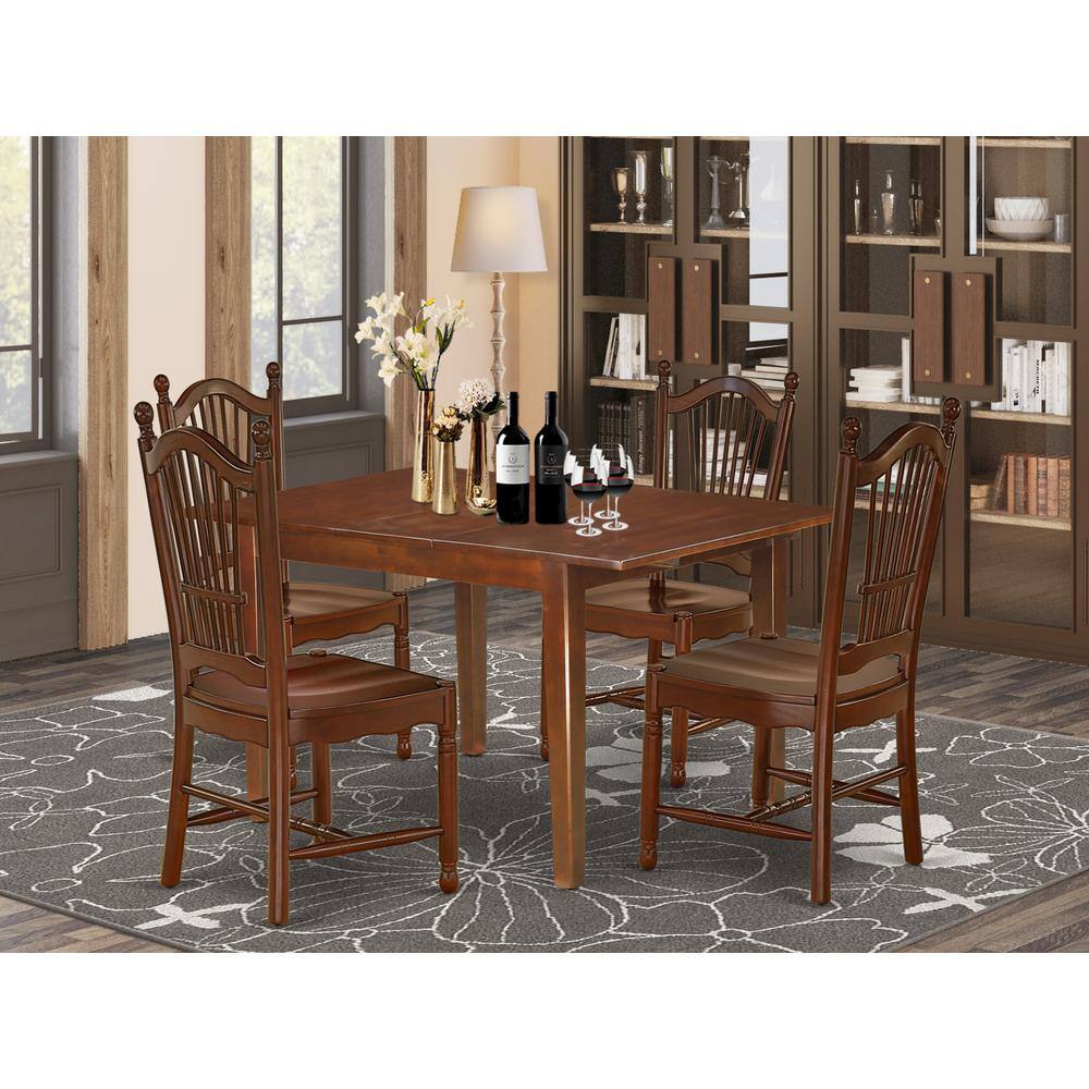 East West Furniture Dining Room Set Mahogany - Best Buy