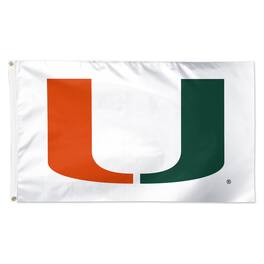 WinCraft - Miami Hurricanes 3' x 5' Single-Sided Vibrant Deluxe Flag - Multicolor