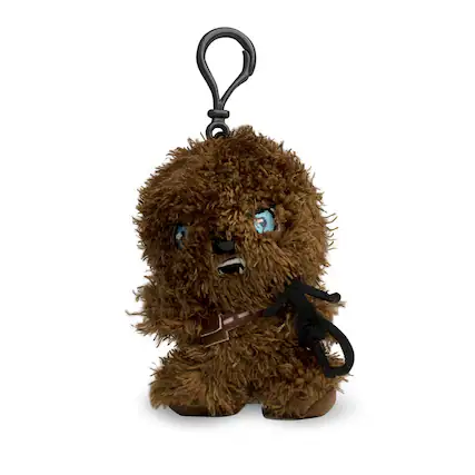 Front. Seven20 - Star Wars 4.5 Inch Heroez Plush Keychain | Chewbacca - Brown.