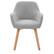 Angle. CorLiving - Ayla Upholstered Side Chair - Light Grey.
